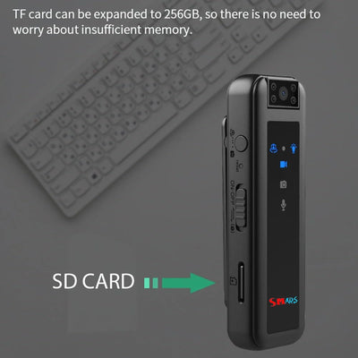 smars Pocket Body Worn Camera Full HD Night Vision Motion Detection 360 Degree Rotating Body Wearable Camera for Law enforcemnt Team