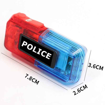 smars red and Blue Multifunction Police Flash Light | Waterproof | Traffic Safety Shoulder Light | Manual Control | builtin Battery |