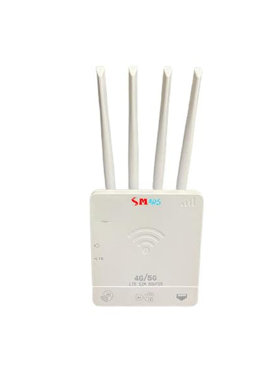 Smars 4G/5G Wi-Fi Router, Up to 300 Mbps Speed, Sim Support with Micro Sim Card Slot
