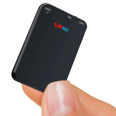 Smars Ultra Slim Digital Voice Recorder | 32GB Inbuilt Memory with 40 Hours Recording | Voice Activated One Key Operation Dictaphone for Business, Meetings, Lectures