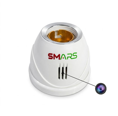 smars 1080P FHD WiFi Oval Bulb Holder Shape Mini CCTV Camera with Audio Video Recording, App Control, Remote Monitoring, Supports Up to 128GB SD Card