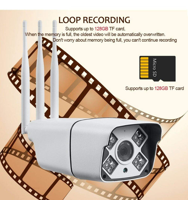 smars ® 2-Way Audio 1080P HD Ethernet Wireless Wi-Fi 4G SIM Card Bulle ...