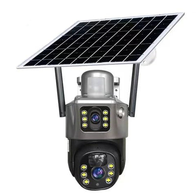 Smars 4G CCTV Solar CAMERA HD Outdoor & Dual Lens Smart IP Camera With Voice Monitor, Cloud Storage, 360 degree Rotate, PIR Detection & Smart IR CAMERA FOR Parking, Detection Alarm, Outdoor Monitor