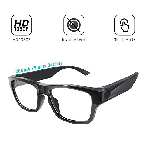 Smars® Full HD 1080P Mini Specs Camera Invisible Lens Touch Control Se ...