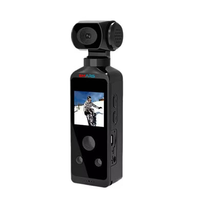 Smars 4K Ultra HD Pocket Sports Camera with WiFi I 270° Adjustable Screen I LCD Display I Waterproof Case for Helmet and Travel Use.