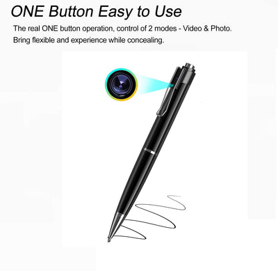 Smars  4K Full HD Pen Camera Hidden Camera Ultra Small Camera, Support 128GB Micro SD Card Long Battery backup Audio & Video Recording Pen for Security Purpose