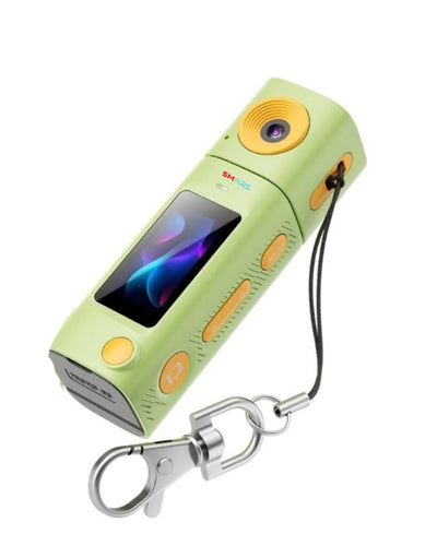 SMARS Mini Digital Camera for Kids & Beginners, 1080P Video, 230° Rotatable Lens, Colour LCD, Compact Keychain Camera for Travel, Vlogging & Gifts (Green)