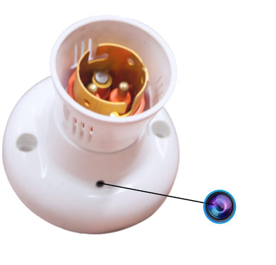 Smars HD WiFi 1080P Mini Bulb Holder Camera Hidden Camera Mini Security Secret Nanny Cam with Live Audio & Video Recording / V380 Pro APP