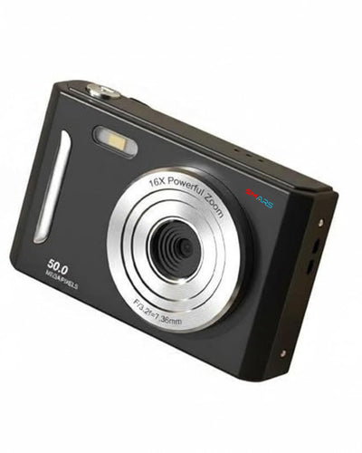 SMARS M26 Retro Digital Camera 50MP| 1080P Full HD Video| 8X Digital Zoom| Anti-Shake| Beauty Mode, 2.4-Inch LCD| Rechargeable Compact Camera for Travel| Students & Beginners| USB Connectivity (Black)