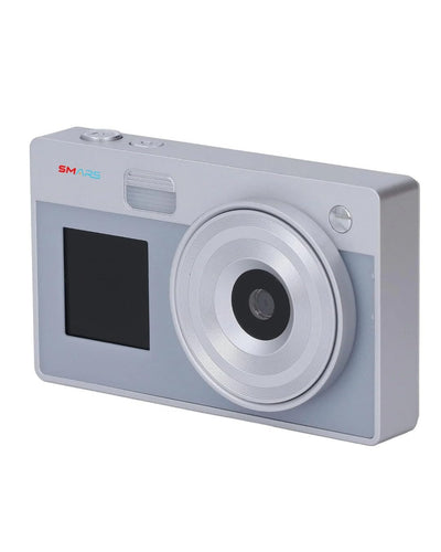 Smars 48MP Digital Camera with Dual Screens | 1080P Video | 16X Zoom | Anti-Shake | Selfie Mode for Vlogging | YouTube | Travel & Photography | Rechargeable Battery | 32GB Card | (Greyish)