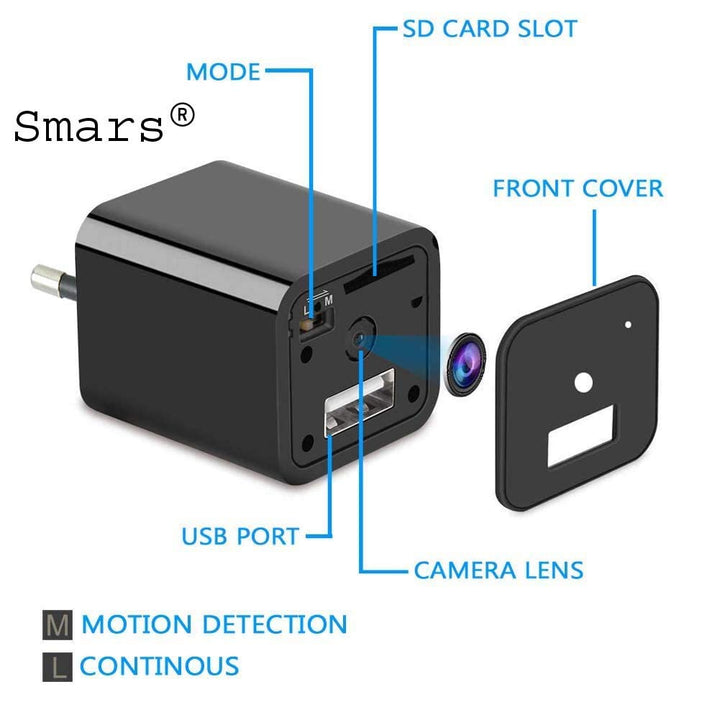 smars® WiFi Enabled 1080P HD USB Charger Hidden Nanny Mini Camera with ...