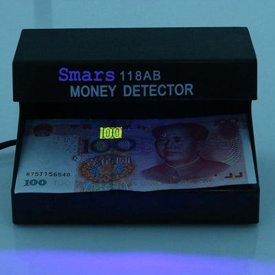 Smars® Portable Desktop Counterfeit Fake Note Detector AD-118AB Cash Money Currency Banknotes Notes Checker Ultraviolet Uv Lamp Watermark Machine