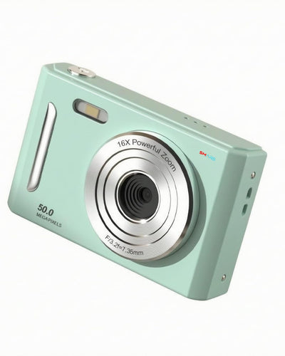 SMARS M26 Retro Digital Camera 50MP| 1080P Full HD Video| 8X Digital Zoom| Anti-Shake| Beauty Mode, 2.4-Inch LCD| Rechargeable Compact Camera for Travel| Students & Beginners| USB Connectivity (Green)