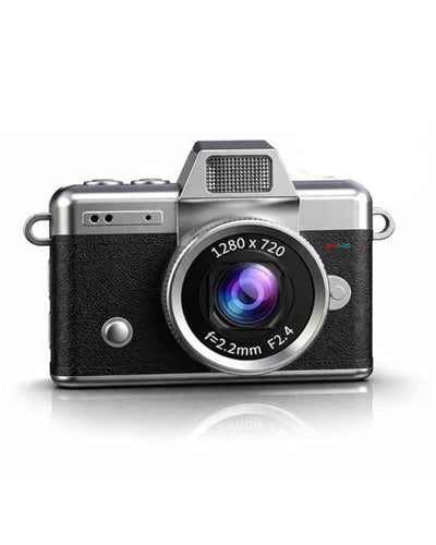 SMARS LK-027 Mini Digital Camera for Vlogging | 1080P HD Video | 180° Rotating Lens | Flip Screen | 64GB Memory Card | Compact Portable Camera for Travel | Selfies & Daily Recording
