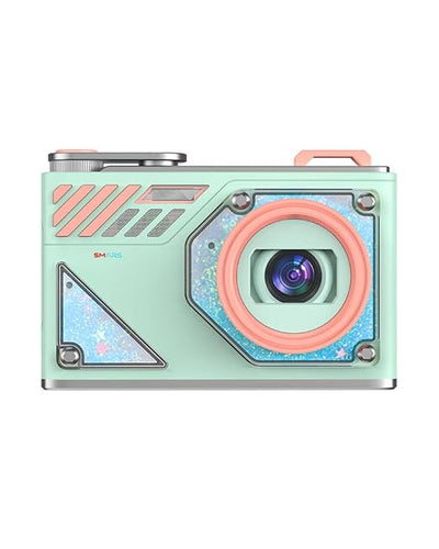 Smars 48MP Digital Camera | 8X Zoom | 2.8-Inch Screen | Dual Lens | Autofocus | 1080P HD Video | Type-C Charging | Ideal Gift for Kids | Students | Birthdays & Travel (Green)