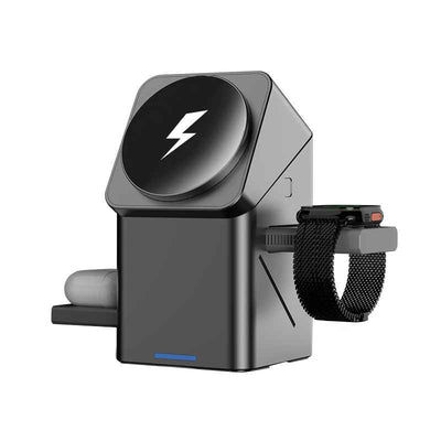 Smars Portable Desktop Mobile Phone Wireless Charger Station 3 in 1 10W, 15W Magnetic Phone Wireless Charger