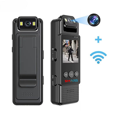 Smars Wi-Fi Pocket Body Camera | 4k 1080P Full HD Rotatable Lens | Color Night Vision | Audio & Video Chest Wearable Recorder
