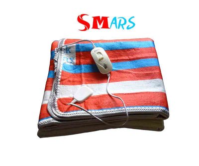 smars ® Single Bed Heating Electric Blanket with Controller - 150 X 120 cm (Multi-Color)