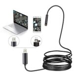Smars 5.5mm Endoscope Camera Flexible IP67 Waterproof Inspection 6 LED Borescope Camera with 10MTR Cable for Android,PC & Notebok