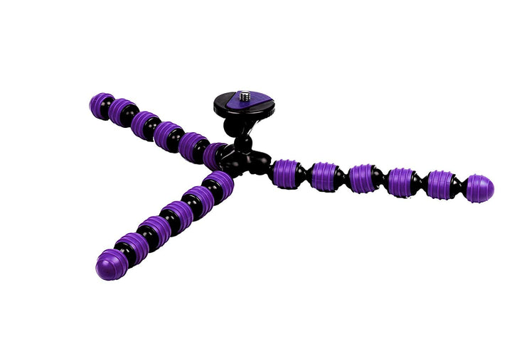 Smars® Spider Gorilla Pod with Mount Flexible Compact Tripod Purple ...