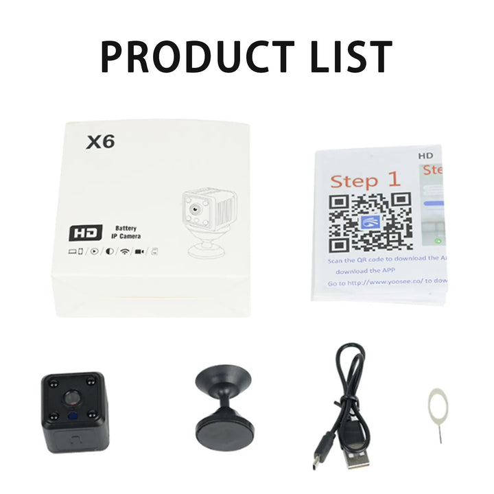 smars Mini Cube Magnetic Hidden Camera, 1080P Full HD Wireless WiFi Se ...