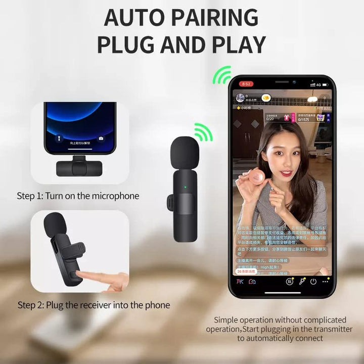 Smars K8 2 in 1 Wireless Microphone, Digital Mini Portable Recording C ...