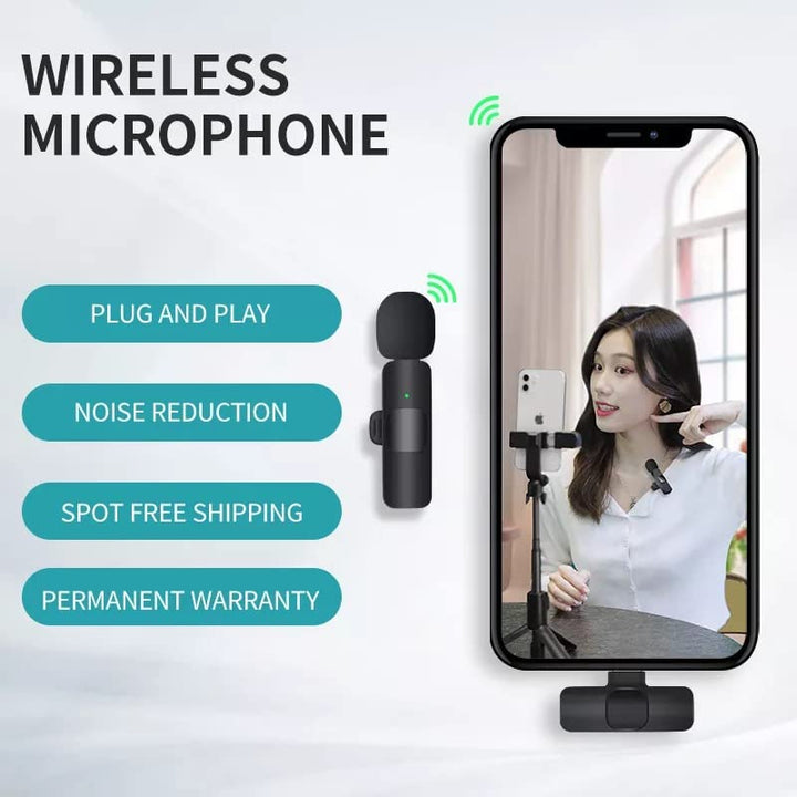 Smars K8 2 in 1 Wireless Microphone, Digital Mini Portable Recording C ...