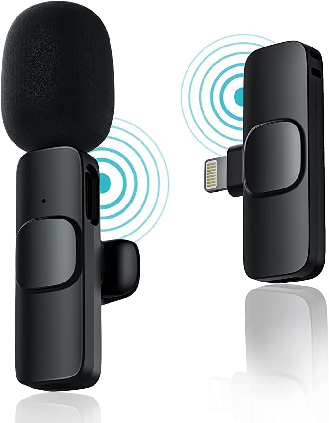 Smars K9 Wireless Collar Microphone for All iPhone, iPad, Mac Lightnin ...