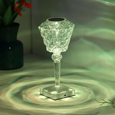 Smars LED Night Light crystal Diamond Table Lamp Transparent ACRYLIC Night Lamp Bedroom Bedside Reading Lamp