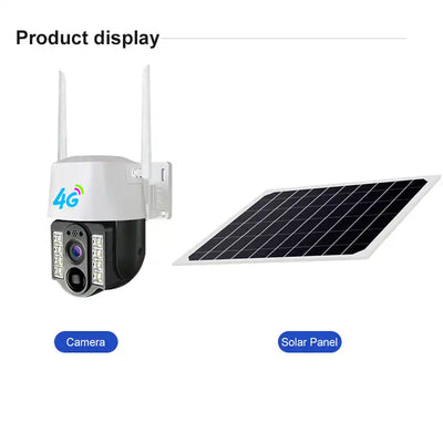 smars 4G Solar-Powered Smart Net PTZ CCTV Camera Human Detection, Infrared Night Vision CCTV Camera Two-Way Audio, Motion Detection, Waterproof CCTV Camera for Outdoor COURTYARDS, Fish Ponds