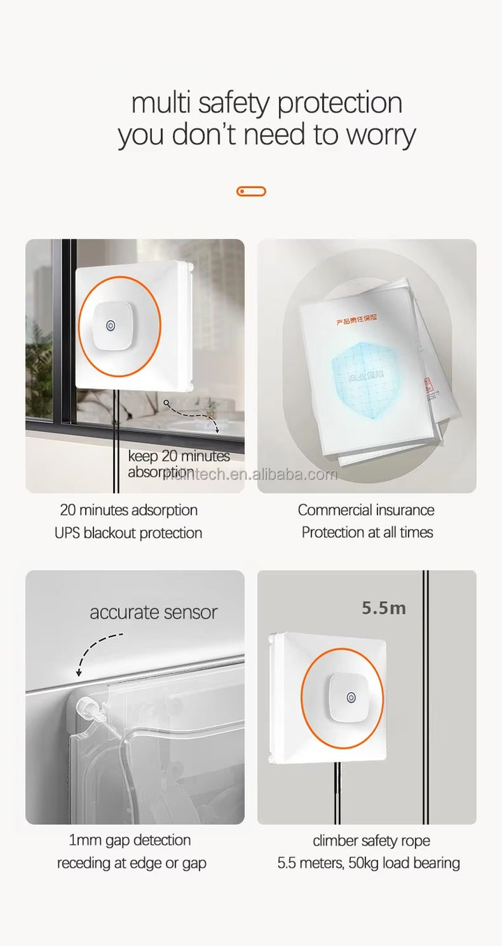 Smars Water Tank Smart Vaccum Auto Sprayer Window Cleaning Robot Fully ...