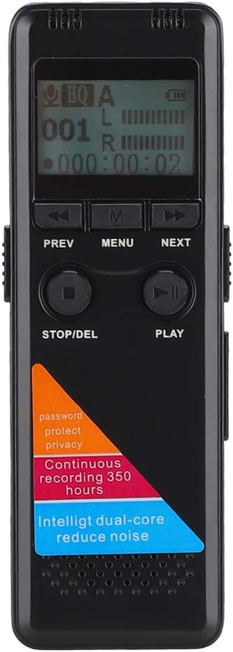 Smars Voice Recorder, MP3 MP4 8GB 3.5mm Stereo LCD Screen Portable Recorder, Support A-B Repeat Playback Recording Pen, HD USB Audio Voice Recorder