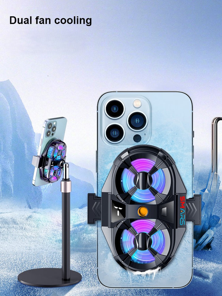 Smars Phone Cooler Gaming Fan, Led Gaming Mobile Cooler, Dual Turbo Fa ...