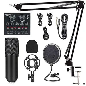 smars Professional USB Condenser Microphone and Live Sound Card Kit for Streaming, Podcasting, and Recording All-in-One Studio Solution for The Modern Creator.