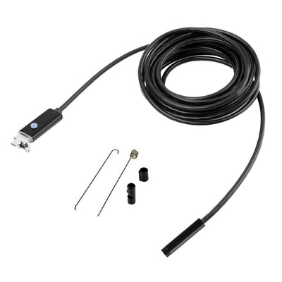 Smars 5.5mm Endoscope Camera Flexible IP67 Waterproof Inspection 6 LED Borescope Camera with 2M Cable for Android,PC & Notebok