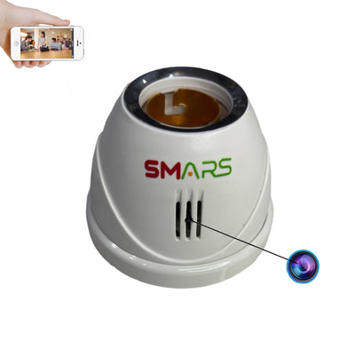 Smars Oval Shape Full HD WiFi 1080P Spy Bulb Holder Camera Hidden Socket Camera | Separate Wiring for LED Bulb | Mini Security Secret Nanny Cam with Live Audio & Video Recording