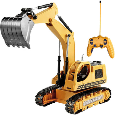 Smars® Smars® Rechargeable 5 Channel Remote Controlled Battery Operated JCB Excavator Truck Toy for Kids