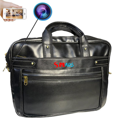 smars 4K Office Laptop Bag Hidden WiFi Security Camera Full HD Audio & Video Recorder for Meetings and Corporate Business Deals