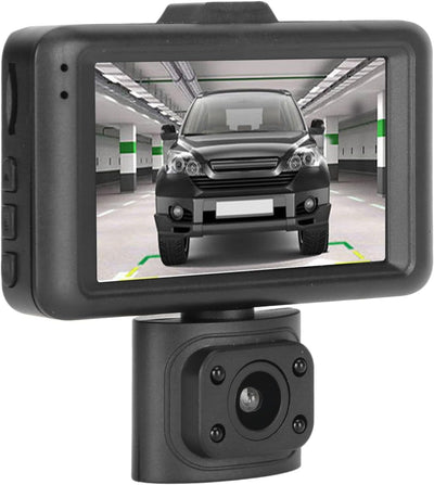 Smars HD Wide Angle Night Vision Car Dash Camcorder Three Lens Front Car Interior Rear 360 Degree Panoramic Camera Car Dash Recorder Front and Rear Indoor 1080P DVR Camera for Cars