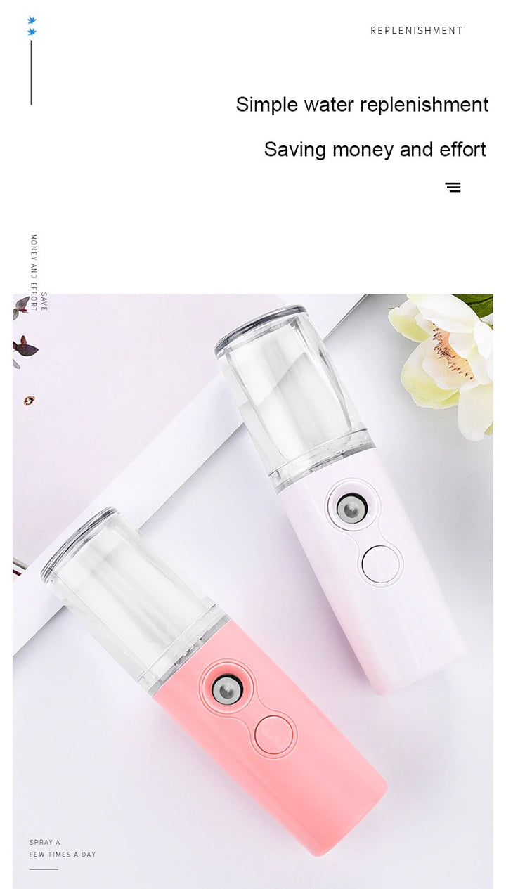 Portable Nano Mist Sprayer USB Rechargeable Face Spray mosturizing spr ...