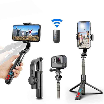 Smars® Selfie Gimbal Stabilizer Tripod Bluetooth Remote Controlled Selfie Stick auto Balance Anti Shaking Compatible for iOS & Android