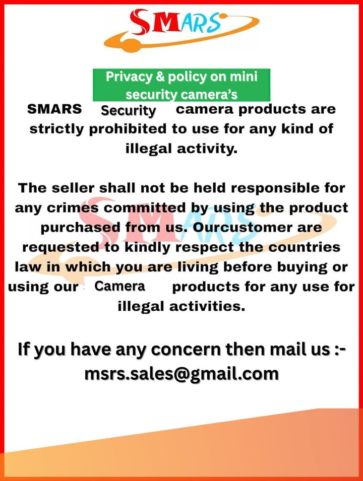 Smars mini wifi Camera small size security cam night vision with magne ...