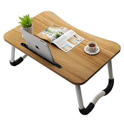 Smars® Folding Portable Laptop desks Stand Holder Study Table Desk Wooden Foldable Computer Desk for Bed Sofa Tea Serving Table Stand (Mix Color)