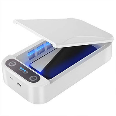 smars ® Portable UV sterilizer, UVC Disinfection Box for Mobile Phone, Keychain Jewellery Watch Mask Sanitizer Kill Germs (White)