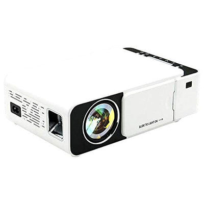 Smars Mini WiFi 3D MIRACAST Projector Home Theater HD Mini Portable Projector Family Children's Smart Phone Led Portable (New T-5 Projector) Higher Resolution Brightness Cinema Video Projector