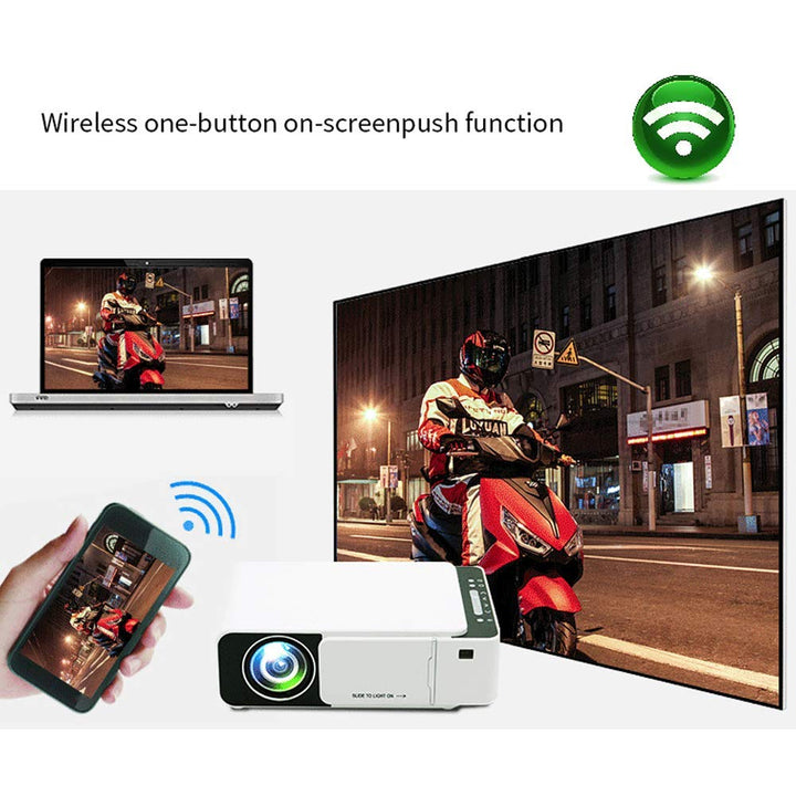 Smars Mini WiFi 3D MIRACAST Projector Home Theater HD Mini Portable Pr ...
