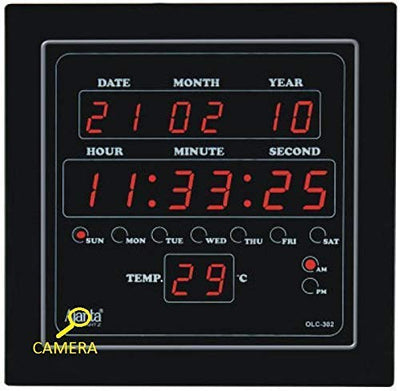 Smars® Digital Mini Wall Clock 1080P Security Camera WiFi Enabled IP Cam for Home Office Showroom with SD Card Support Upto 128GB