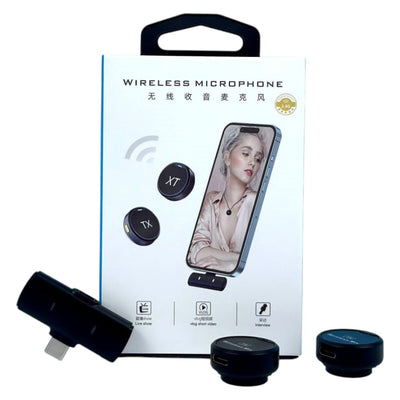 smars XT-W1 Wireless Lavalier Microphone for Smartphone, Type-C Clip Mic with Noise Cancellation, Plug & Play for YouTube, Vlogging, Live Streaming, Interviews