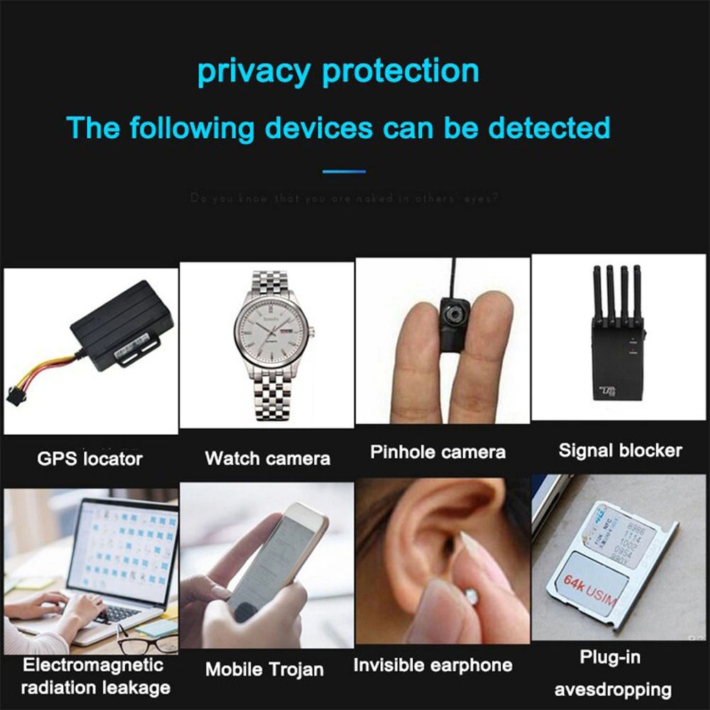 K68 Anti Spy Wireless RF Bug Detector for Hidden Camera, GPS Tracker, Phone  SIM Card, Eavesdropper Detection - Military Version 