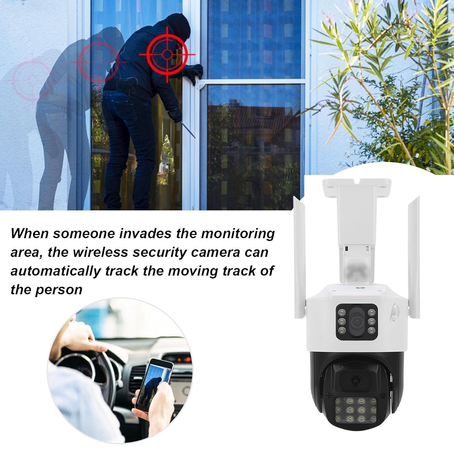 Security camera that shops tracks movement